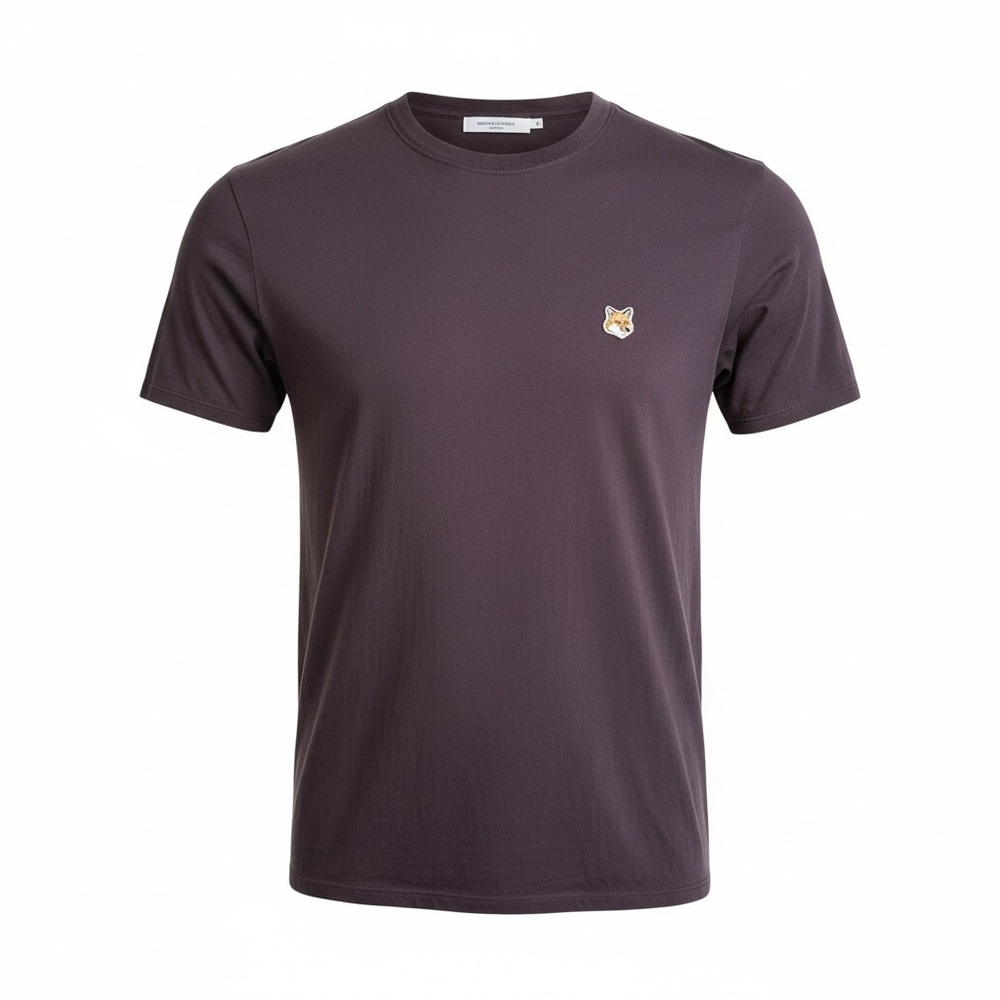 Maison Kitsuné Dark Purple Fox Logo Tee – Size M